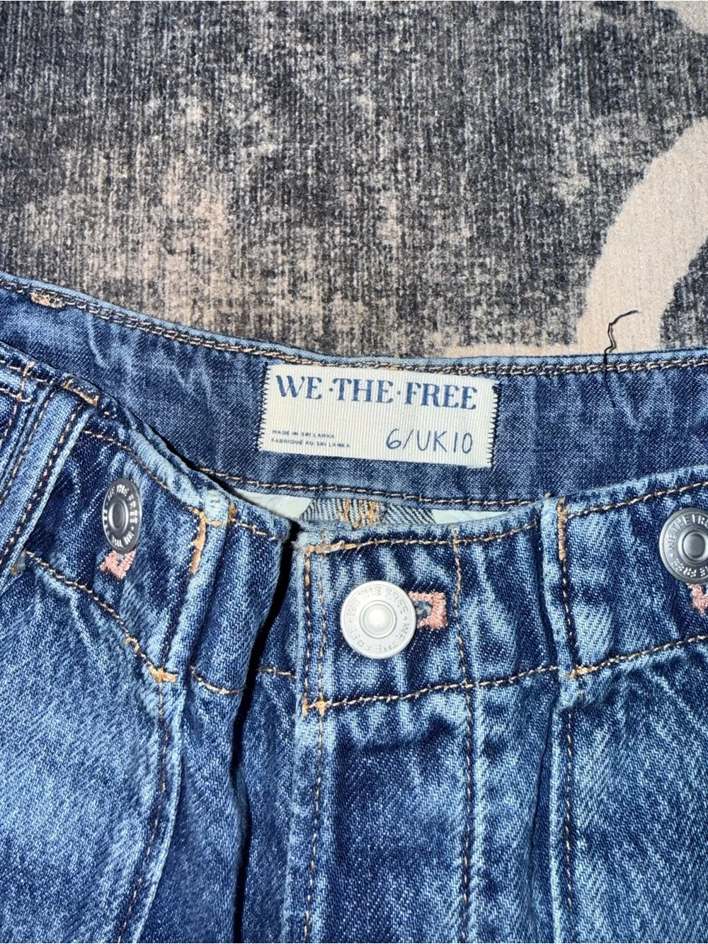 Blue denim free people jean shorts size 6